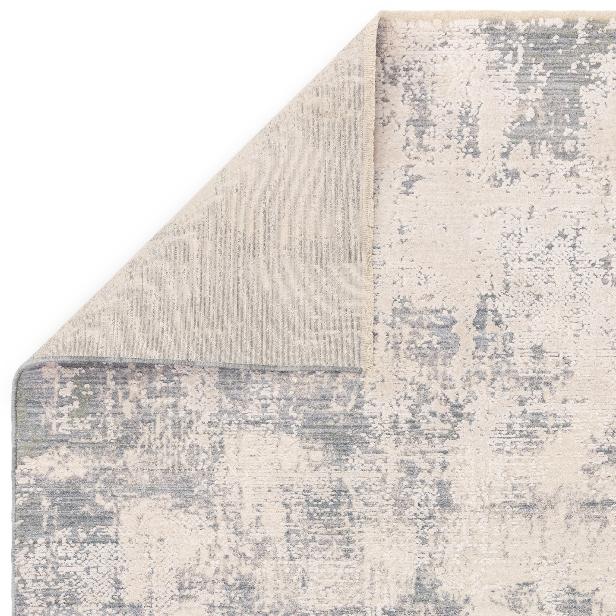 Distressed Space-dyed Rug in Steel Grey
